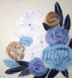 Abstract Blue Bouquet by Shelley Hampe