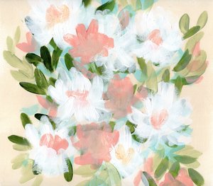 Pastel Floral Abstract by Shelley Hampe