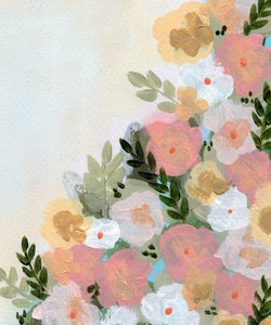 Soft Pastel Blooms by Shelley Hampe