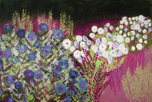 Vibrant Floral Garden by Shelley Hampe