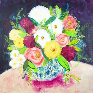 Vibrant Floral Still Life by Shelley Hampe
