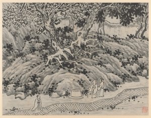 Twelve Views of Tiger Hill, Suchou: The Fools Spring by Shen Zhou