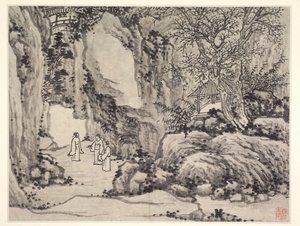 Twelve Views of Tiger Hill, Suzhou: The Sword Spring, Tiger Hill by Shen Zhou