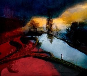 Solitary Terraces Glow by Shenshen Dou