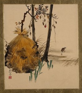Snow Shelter for a Tree with Sparrow by Shibata Zeshin