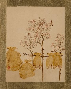 Rice Stacks and Trees by Shibata Zeshin