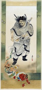 Shoki and the Demons. Self-painting by Shibata Zeshin by Shibata Zeshin