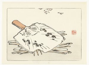 Fan and Kindling Sticks by Shibata Zeshin