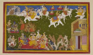 Sita Proves Her Purity by Fire; Gods and Dasharatha Affirm It, the Fallen Monkeys Are Revived by S?hibdin S?hibdin
