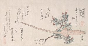 Young Pine Tree and the Handle of a Plow by Shinsai