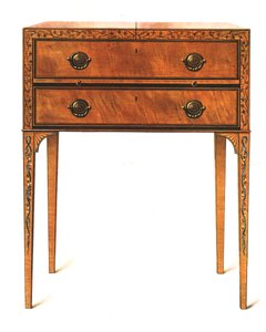 Painted Satin-Wood Dressing-Table
