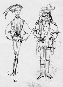 Men in period costume