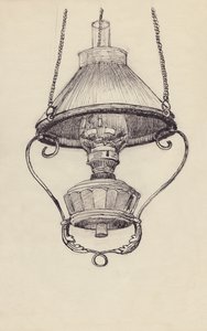 Paraffin Lamp, c1950 by Shirley Markham
