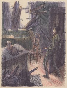Scene from The Invisible Man: Breaking Window by Shirley Markham