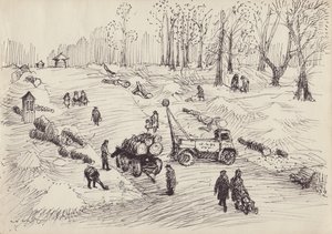 Tree-felling, c1950 by Shirley Markham