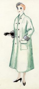 Woman in green coat