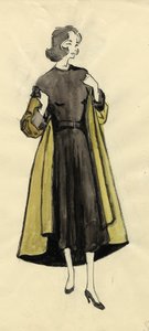 Woman in Olive Coat, c. 1950