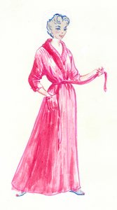 Woman in Pink Dressing Gown, c. 1950