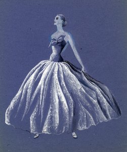 Woman in Strapless Ballgown by Shirley Markham
