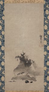 Haboku (Flung-ink) Landscape by Shugetsu Tokan
