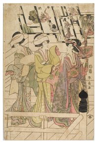 Visit to a Shrine by Shunsen Katsukawa