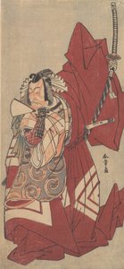 Kabuki Actor Ichikawa Danjuro V in a Shibaraku Stop Right There! Role