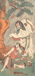 Kabuki Actors Ichimura Uzaemon IX as Ko-kakeyama and Otani Hiroji III as Koga Saburo