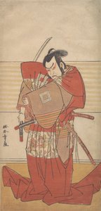 The Actor Ishikawa Danjuro V Performing a Shibaroku Act with a Drawn Sword in His Hand