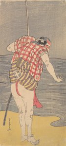 The Actor Otani Hiroemon III as Man Ready to Wade into the Sea with a Drawn Sword, ca. 1775 by Shunsho