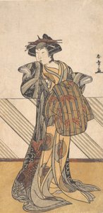 The Fourth Iwai Hanshiro as a Courtesan Dressed in a Pink Kimono, ca. 1778 by Shunsho