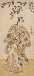 The Third Ichikawa Yaozo as a Daimyo Standing Under a Maple Tree