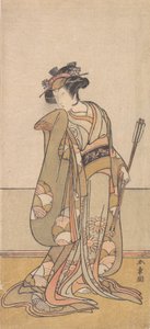 The Third Segawa Kikunojo as a Woman Walking Toward the Right