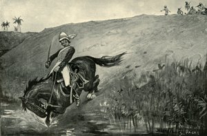 Narrow Escape of Lieutenant Roberts While Pursued by Natives Near Lucknow