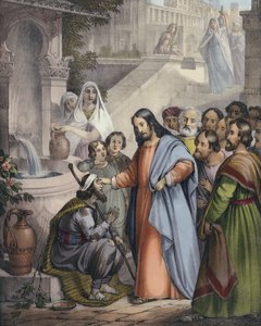 Jesus Gives Sight to One Born Blind by Siegfried Detler Bendixen