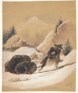 Man with Sledge by Sigmund Ferdinand Ritter von Perger