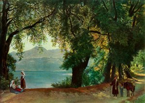 Lake Nemi near Rome (1820s, 1965)