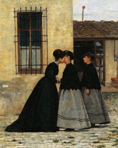 The Visit (detail) by Silvestro Lega
