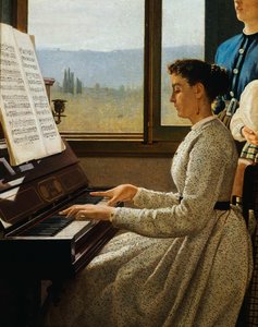 The song of starling (detail) by Silvestro Lega