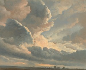Study of Clouds with a Sunset near Rome by Simon Alexandre Clément Denis