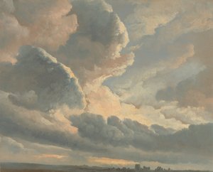 Study of Clouds with a Sunset near Rome by Simon Alexandre Clément Denis