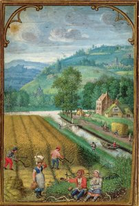 September: Harvesting, Ploughing and Sowing, from a Book of Hours