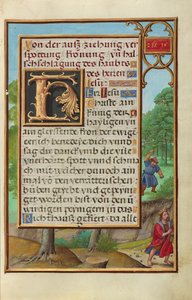 Border with Shimei Throwing Stones at David by Simon Bening