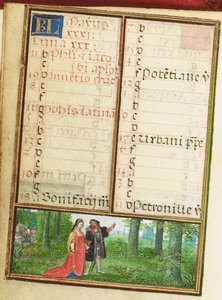 Folio from a miniature Book of Hours, use of Rome, Bruges by Simon Bening