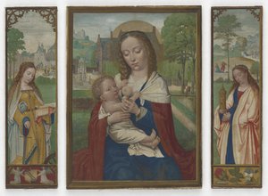 Virgin and Child; Saints Catherine and Barbara by Simon Bening
