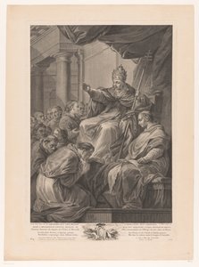 Pope Gregory Surrounded by Cardinals by Simon Charles Miger