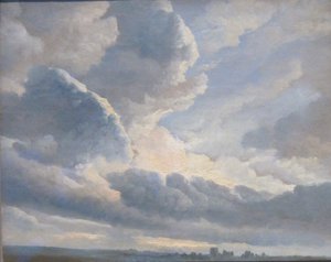 Study of Clouds with a Sunset Near Rome by Simon Denis