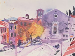 Piazza Garibaldi, Montalcino, 2002
