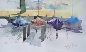 The Five Boats, 2002 by Simon Fletcher
