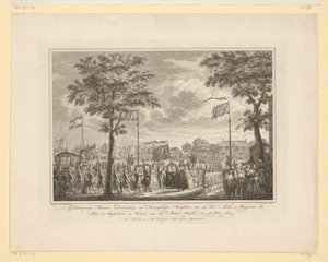 Farewell of William V and Wife at Buiten Amstel, 1768 by Simon Fokke