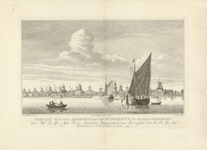 View of the Biesbosch and the Noordendijk near Dordrecht